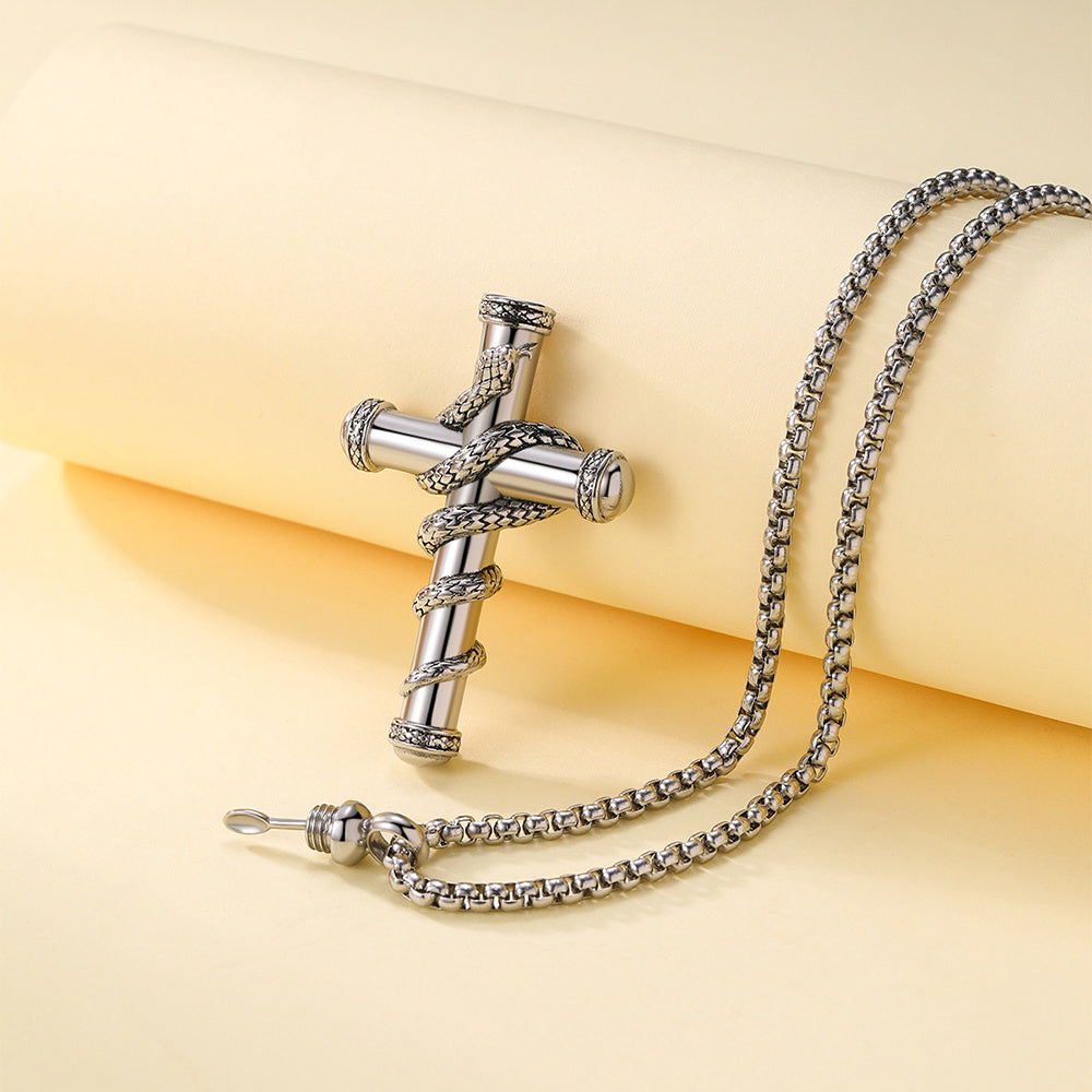 18k Gold Clavicle Detachable Cross Necklace