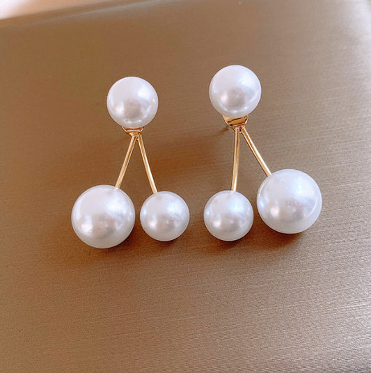 Retro Pearl Cherry Earrings