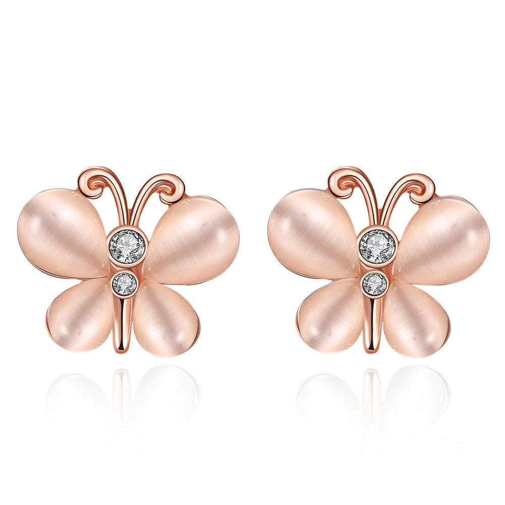 Pearly Butterfly Earrings