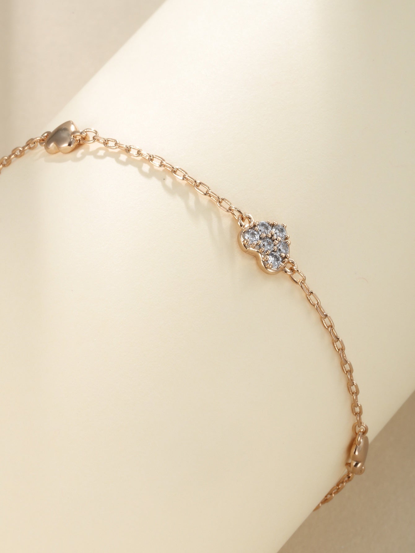 Gold Heart-shaped Diamond Heart Bracelet