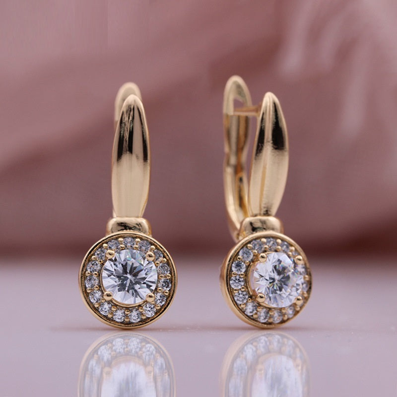 Rose Gold Diamond Earrings