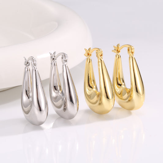 European And American Cold U Shaped Earrings