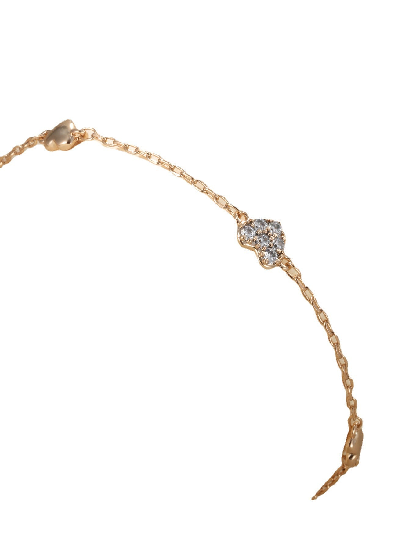 Gold Heart-shaped Diamond Heart Bracelet