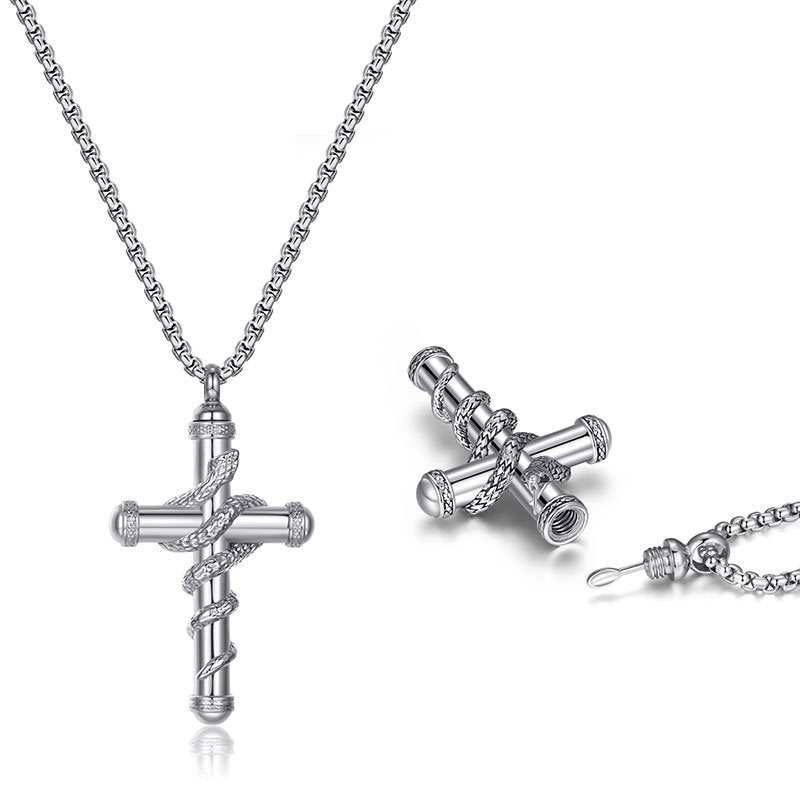 18k Gold Clavicle Detachable Cross Necklace