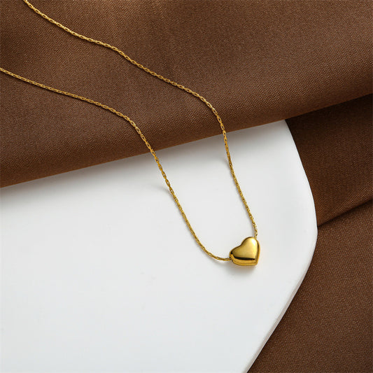 Simple Gold Clavicle Love Necklace