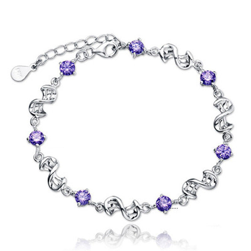 Red Bean Amethyst White Bracelet